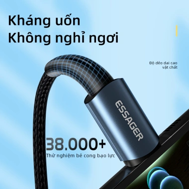 Cáp sạc nhanh Essager Type‑C 100W cho Oppo Vivo Samsung S22/S21 Xiaomi Mi 12 - Giá 45.100₫ 3