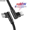 Cáp sạc nhanh GOUDAI USB‑C 90 do khuỷu tay đôi 0,25‑3m, dữ liệu & sạc, 59.400đ
