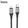 Cáp sạc nhanh Hoco X102 Type‑C 27W chính hãng, bọc dù 1m chống rối, an toàn, bền 2