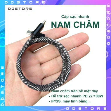 Cáp sạc nhanh nam châm Type-C 1m 27W/65W - Siêu tốc, giá chỉ 79.000 VND