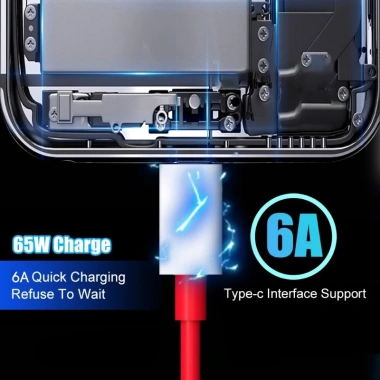 Cáp sạc nhanh PD 65W USB-C sang Type-C 1-2m OnePlus, dữ liệu, giảm 48k 4