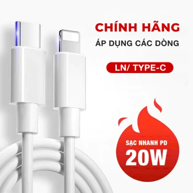 Cáp sạc nhanh PD20W 30W Type C LN - Bảo hành 6 tháng, Giá chỉ 29.000 VNĐ