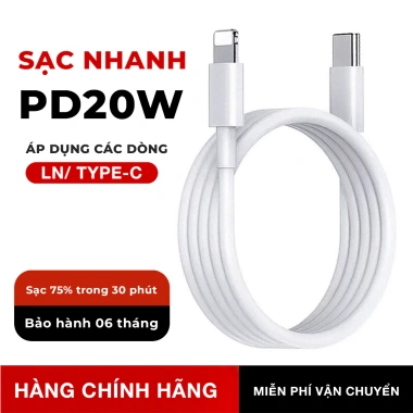 Cáp sạc nhanh PD20W 30W Type C LN - Bảo hành 6 tháng, Giá chỉ 29.000 VNĐ 2