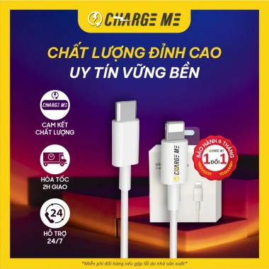 Cáp sạc nhanh PD20W cho Phone 7-14, chống quá nhiệt, bảo hành 6 tháng, chỉ 69.000đ