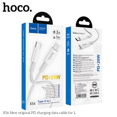 Cáp Sạc Nhanh PD20W Hoco X56 Type-C 3A 1M Dây Bện Chống Gập An Toàn Ổn Định, Giá 85k 6