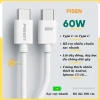 Cáp Sạc Nhanh Pisen 60W Type-C to Type-C 1M Dây Dù Siêu Bền, Tương Thích Android, IP15-16, Giá Ưu Đãi 88.000₫
