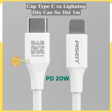 Cáp Sạc Nhanh Pisen 60W Type-C to Type-C 1M Dây Dù Siêu Bền, Tương Thích Android, IP15-16, Giá Ưu Đãi 88.000₫ 9