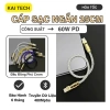 Cáp Sạc Nhanh Type-C 25cm 27W/60W PD 480Mbps Đầu Đồng Chắn Chắn - 155.000₫