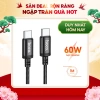 Cáp sạc nhanh Type C 60W Hoco bọc dù, chống gãy, độ dài 1m đến 3m, giá 45.000đ