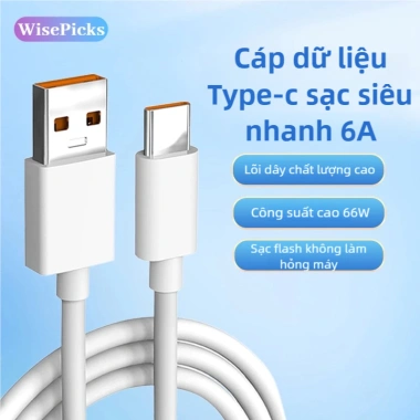 Cáp Sạc Nhanh Type-C 6A Siêu Flash Tương Thích Nhiều Thương Hiệu, Giá Ưu Đãi 94.479₫