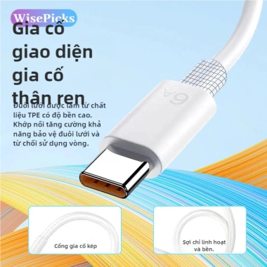 Cáp Sạc Nhanh Type-C 6A Siêu Flash Tương Thích Nhiều Thương Hiệu, Giá Ưu Đãi 94.479₫