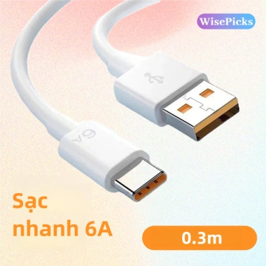 Cáp Sạc Nhanh Type-C 6A Siêu Flash Tương Thích Nhiều Thương Hiệu, Giá Ưu Đãi 94.479₫ 8 Cáp Sạc Nhanh Type-C 6A Siêu Flash Tương Thích Nhiều Thương Hiệu, Giá Ưu Đãi 94.479₫ 8