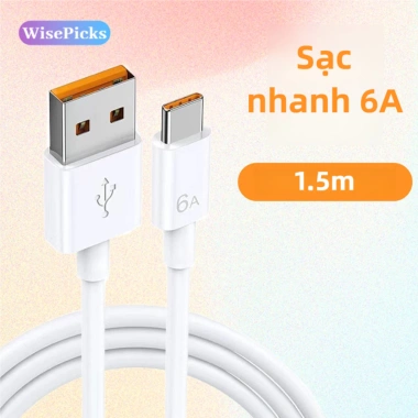 Cáp Sạc Nhanh Type-C 6A Siêu Flash Tương Thích Nhiều Thương Hiệu, Giá Ưu Đãi 94.479₫