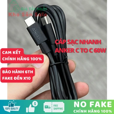 Cáp sạc nhanh Type-C Anker 60W Chính hãng - Giá chỉ 37.000, hàng mới Nobox KSS 7