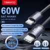 Cáp Sạc Nhanh Type C P21 P22 PD 60W Dây Bện Dù Chắc Chắn Giá 96.000₫ TRANYOO