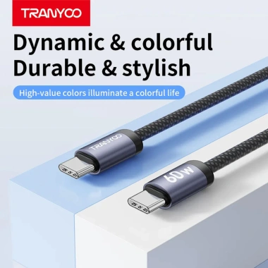 Cáp Sạc Nhanh Type C P21 P22 PD 60W Dây Bện Dù Chắc Chắn Giá 96.000₫ TRANYOO