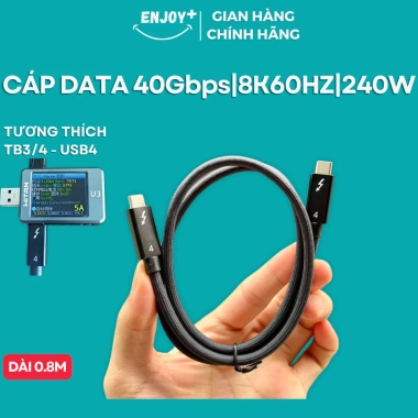Cáp Sạc Nhanh Type C to C USB4 8K60Hz 40Gbps ENJOY PLUS - Giá chỉ 55.000đ