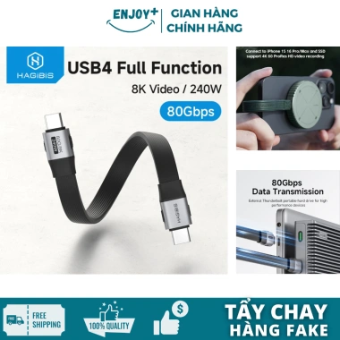 Cáp Sạc Nhanh Type C to C USB4 8K60Hz 40Gbps ENJOY PLUS - Giá chỉ 55.000đ 8 Cáp Sạc Nhanh Type C to C USB4 8K60Hz 40Gbps ENJOY PLUS - Giá chỉ 55.000đ 8