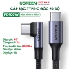 Cáp sạc nhanh Type-C UGREEN 100W PD gập 90độ 5A 1m-3m, giá 159k