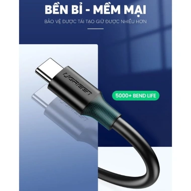 Cáp sạc nhanh USB 3.0 sang Type-C 3A dài 0.5-2m UGREEN US184 giá 83.000 VND 3