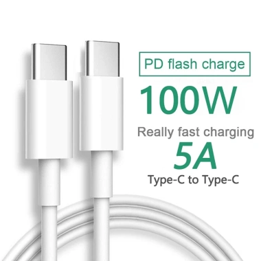 Cáp sạc nhanh USB-C 5A 100W 1m/2m - Tương thích Xiaomi, Samsung, Huawei, MacBook, iPad - Giá chỉ 75.158₫