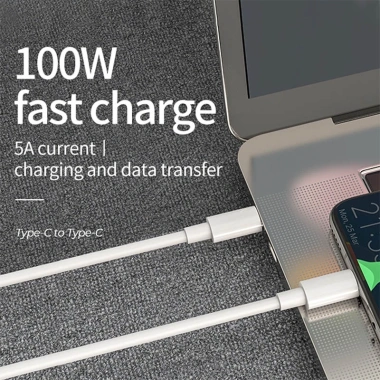 Cáp sạc nhanh USB-C 5A 100W 1m/2m - Tương thích Xiaomi, Samsung, Huawei, MacBook, iPad - Giá chỉ 75.158₫