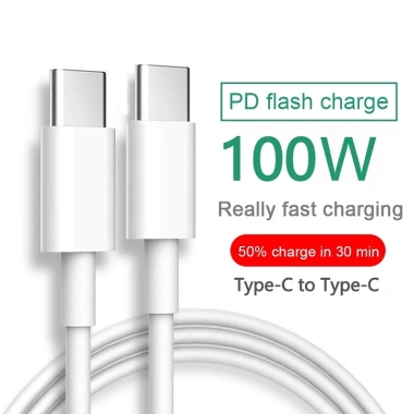 Cáp sạc nhanh USB-C 5A 100W 1m/2m - Tương thích Xiaomi, Samsung, Huawei, MacBook, iPad - Giá chỉ 75.158₫