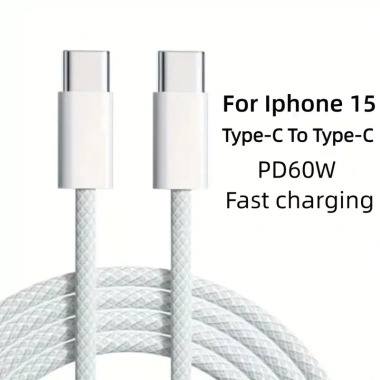 Cáp Sạc Nhanh USB-C 60W PD 3.0 5A Type-C cho MacBook Pro Air, iPhone 15 Pro Max, Samsung - Giá 33.991₫