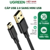 Cáp sạc nhanh USB sang Mini USB Ugreen US132 mạ Vàng – Truyền dữ liệu, Giá 39.000₫