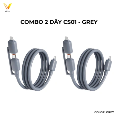 Cáp Sạc Nhanh ViGear 3in1 1.5m 65W C-C 27W C-L Dẻo Bền Dành Cho Phone Laptop 9