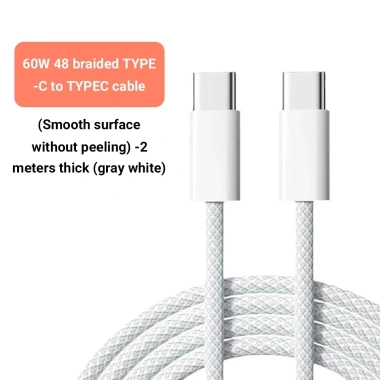 Cáp sạc PD 60W Dual Type C nhanh cho iPhone 15/16/17 Pro Max, iPad, MacBook - 59.400₫