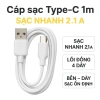 Cáp sạc Type-C 1m 4 lõi, sạc nhanh 2.1A & truyền dữ liệu ổn định - Giá chỉ 19.900₫