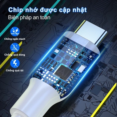 Cáp sạc Type C 60W 3A 1m bọc dù sạc nhanh Samsung Xiaomi Oppo iPhone Giá 29.000₫ 5