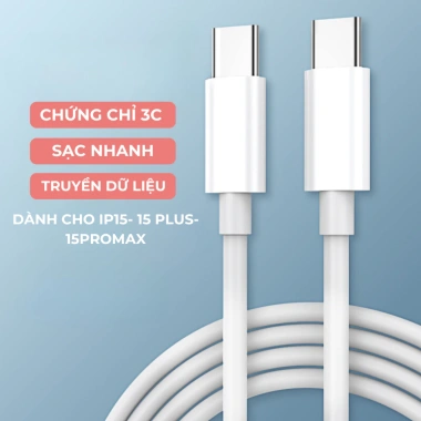 Cáp sạc Type C 60W cho iPhone 15/15 Plus/15 Pro Max - Chống cháy nổ, không loạn cảm ứng, bảo hành 1 đổi 1 - 40.000 VND 3
