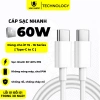 Cáp sạc Type C 60W cho iPhone 15/15 Plus/15 Pro Max - Chống cháy nổ, không loạn cảm ứng, bảo hành 1 đổi 1 - 40.000 VND 10
