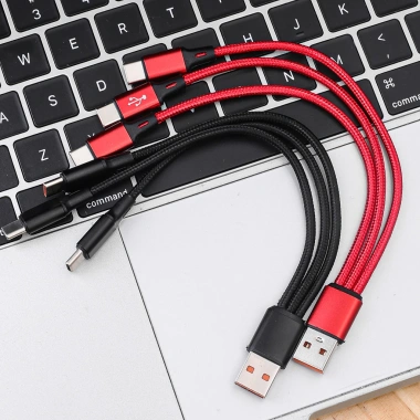 Cáp sạc Type-C 67W 3 cổng 6A cho Android Đỏ/Đen 0,2m-1,2m Giá chỉ 69.740₫ 8