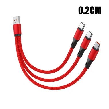 Cáp sạc Type-C 67W 3 cổng 6A cho Android Đỏ/Đen 0,2m-1,2m Giá chỉ 69.740₫ 10