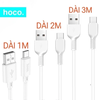 Cáp sạc Type-C Hoco bọc dù sạc nhanh dài 1m-3m, Samsung Xiaomi Oppo - Giá 26.000đ