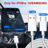 Cáp sạc USB‑C 20W cho iPhone 15 Pro Max & Samsung – Dây dữ liệu tốc độ cao, bím Nylon chống vỡ, tương thích CarPlay 2