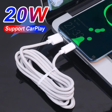 Cáp sạc USB‑C 20W cho iPhone 15 Pro Max & Samsung – Dây dữ liệu tốc độ cao, bím Nylon chống vỡ, tương thích CarPlay 3 Cáp sạc USB‑C 20W cho iPhone 15 Pro Max & Samsung – Dây dữ liệu tốc độ cao, bím Nylon chống vỡ, tương thích CarPlay 3