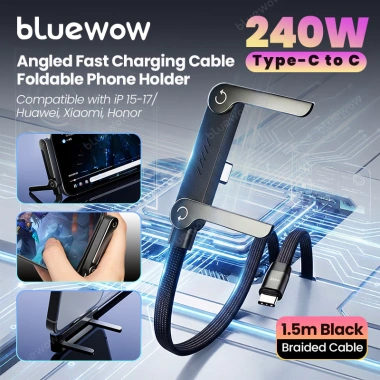 Cáp sạc vô hình Bluewow 240W + chân đế, giá đỡ 2 trong 1, sạc nhanh cho iPhone và Type‑C, chơi game, văn phòng, du lịch ô tô - chỉ 185.900 VND 4 Cáp sạc vô hình Bluewow 240W + chân đế, giá đỡ 2 trong 1, sạc nhanh cho iPhone và Type‑C, chơi game, văn phòng, du lịch ô tô - chỉ 185.900 VND 4