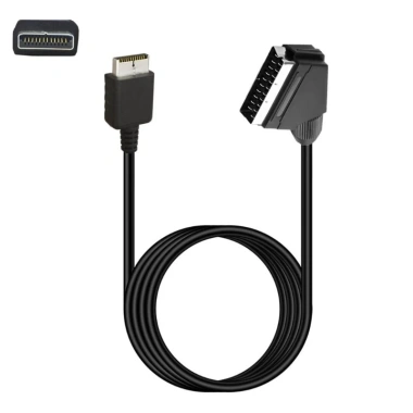Cáp SCART AV 180cm cho PS1 PS2 PS3 - Tốc độ nhanh, RGB, truyền video và âm thanh, kết nối TV