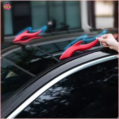 Cặp Sừng Rồng 3D Tự Động N & X - Phụ Kiện Trang Trí Mái Xe Độ, Miếng Dán EVA 2