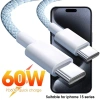Cáp Type-C 60W Sạc Nhanh iPhone 15/16 Pro Max – Nylon mỏng, chống mài mòn, chỉ 38.800₫