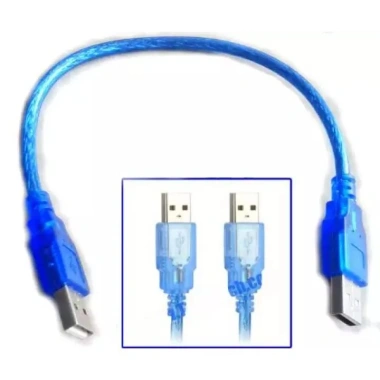 Cáp USB 2.0/3.0 2 đầu đực 60-300cm, màu xanh/đen, BUNOC's - Giá 24.000₫