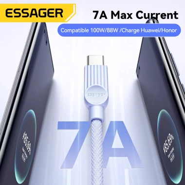 Cáp USB C Essager 60W PD - Tương thích iPhone 16/15/14, Xiaomi, Huawei, Samsung, MacBook, iPad - Sạc nhanh, Giá 63.800₫ 2 Cáp USB C Essager 60W PD - Tương thích iPhone 16/15/14, Xiaomi, Huawei, Samsung, MacBook, iPad - Sạc nhanh, Giá 63.800₫ 2