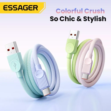Cáp USB C Essager 60W PD - Tương thích iPhone 16/15/14, Xiaomi, Huawei, Samsung, MacBook, iPad - Sạc nhanh, Giá 63.800₫