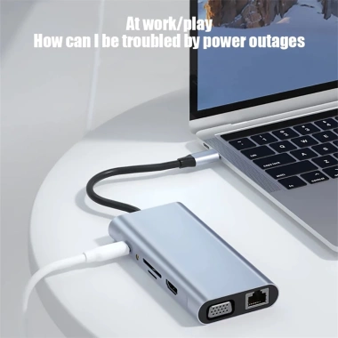 Cáp USB C Hub 11 trong 1 HDMI 4K, RJ45 LAN, VGA, PD, SD/TF, AUX 3.5mm - 308.000₫ 5 Cáp USB C Hub 11 trong 1 HDMI 4K, RJ45 LAN, VGA, PD, SD/TF, AUX 3.5mm - 308.000₫ 5