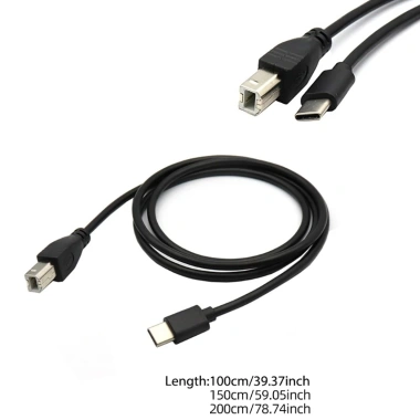 Cáp USB C sang USB B cho máy in và piano OTG, bền cao, 1m-1.5m-2m, chỉ 43.670 VND
