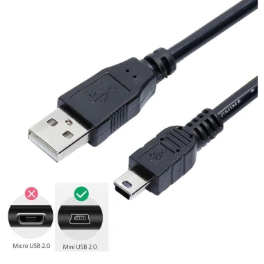Cáp USB Mini 1M/1.5M 480Mbps 5 Pin B Dữ liệu và Sạc Camera, MP3, MP4 Giá 41.000₫ 4